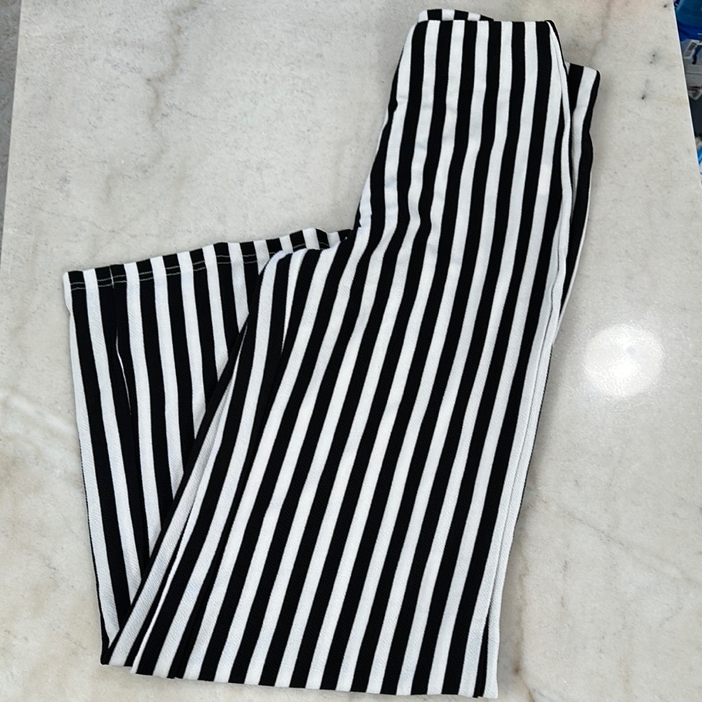 Black and White Striped Pants